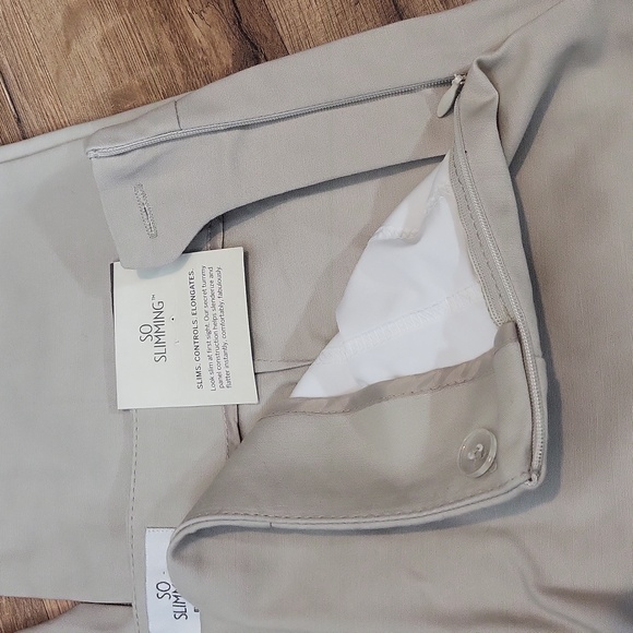 CHICO'S Tan So Slimming Katherine Regular Straight Pant in Putty - Picture 4 of 14